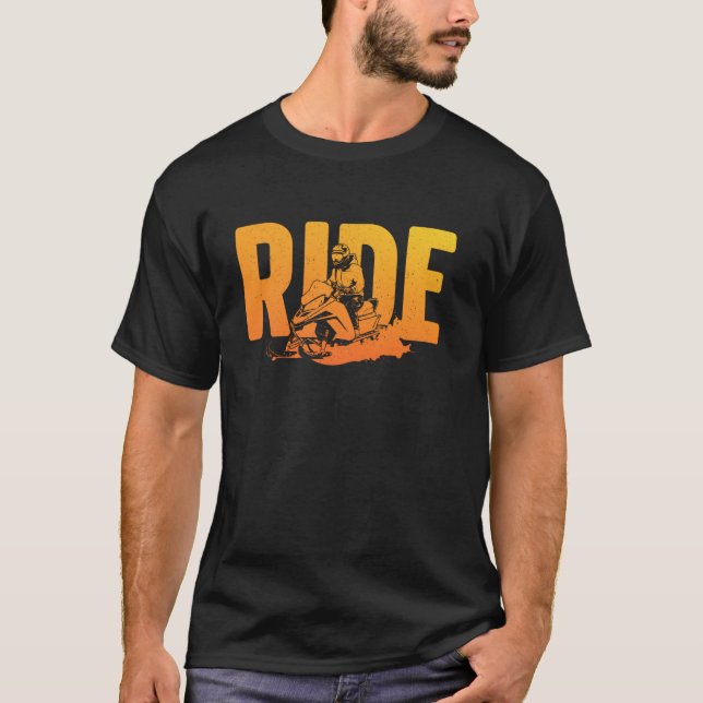 Camiseta Diseño divertido de Snowmobile para hombres mujere (Anverso)