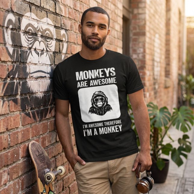 Camiseta Diseño divertido de sudadera con capucha de gorila (Subido por el creador)