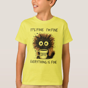 Camiseta Diseño divertido de taza de monstruo de café - Est