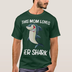 Camiseta Diseño divertido de tiburones para mamá Madre Amor