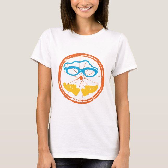 Camiseta Diseño divertido de triatlón (Anverso)