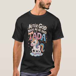 Camiseta Diseño divertido de unicornio cristiano Ta-da