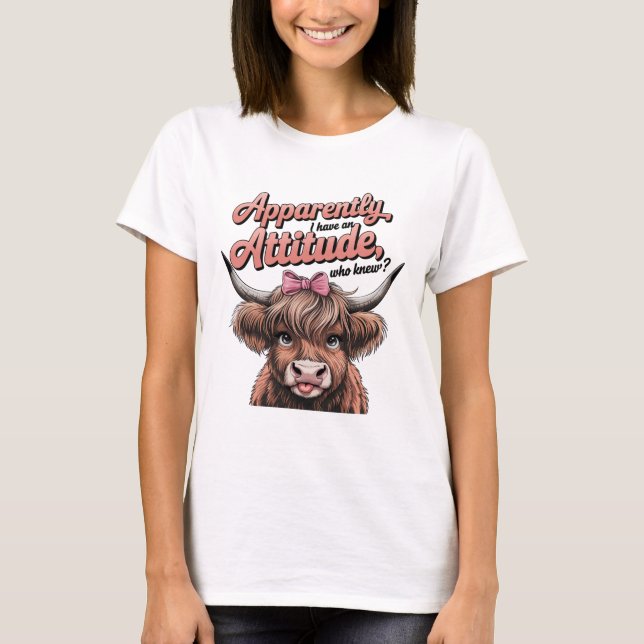 Camiseta Diseño divertido de vacas en Highland - Aparenteme (Anverso)