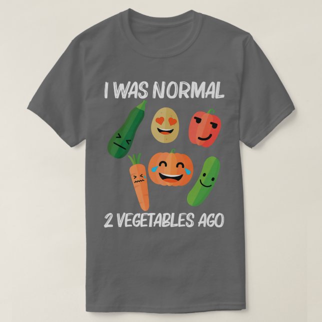 Camiseta Diseño divertido de verduras para la vida saludabl (Diseño del anverso)