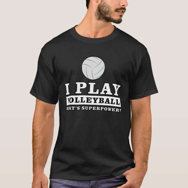 Camiseta Diseño divertido de voleibol (Anverso)