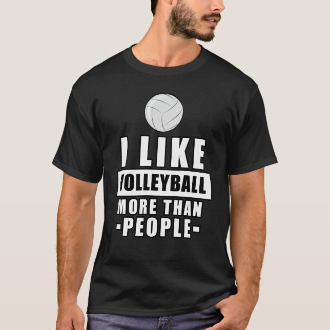 Camiseta Diseño divertido de voleibol (Anverso)
