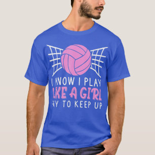 Camiseta Diseño divertido de voleibol para mujeres Chicas v
