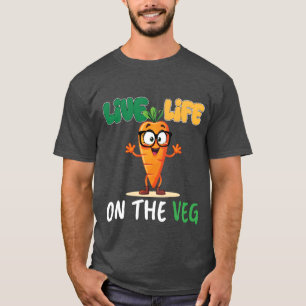 Camiseta Diseño divertido de zanahoria basado en plantas co