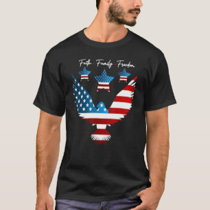 Camiseta Diseño divertido del 4 de julio fe familia liberta