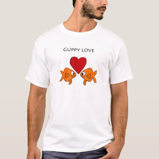 Camiseta Diseño divertido del amor del Guppy