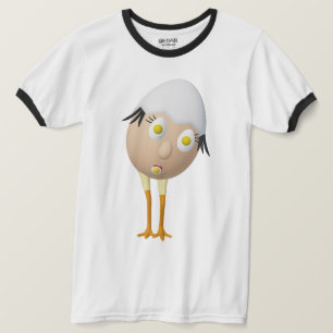 Camiseta Diseño divertido del personaje de huevo RG y RA