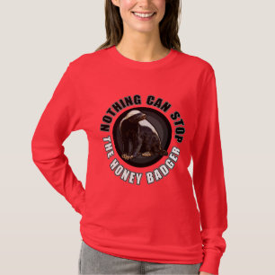 Camiseta Diseño divertido del tejón de miel del círculo