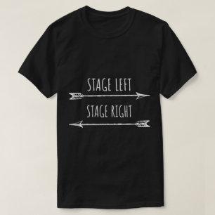 Camiseta Diseño divertido izquierda de escenario derecha de