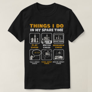 Camiseta Diseño divertido para amantes del ajedrez en tiemp