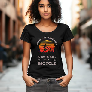 Camiseta Diseño divertido para ciclismo de montaña chica