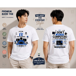 Camiseta Diseño divertido para profesional de TI - Cita de