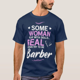 Camiseta Diseño divertido para regalo de mujer barber