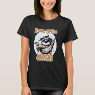 Camiseta Diseño Divertido Perezoso Oficina en Casa Ánimo Tr