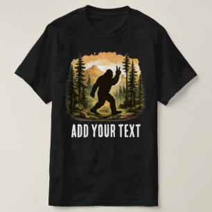 Camiseta Diseño Divertido Personalizado de Bigfoot Sasquatc