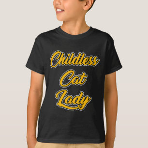 Camiseta Diseño Divertido Señora Gata Sin Hijos 