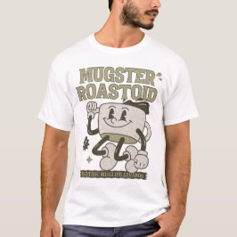 Camiseta diseño divertido y angustiado inspirado en el café