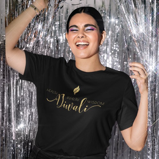 Camiseta Diseño dorado de sabiduría de riqueza de salud Diw (Subido por el creador)