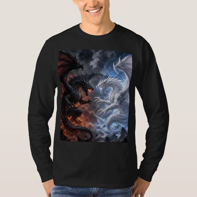 Camiseta diseño dragón mangas largas (Anverso)
