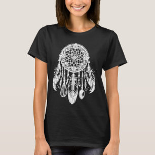 Camiseta Diseño Dreamcatcher Con Feathers Para Des Bohemias