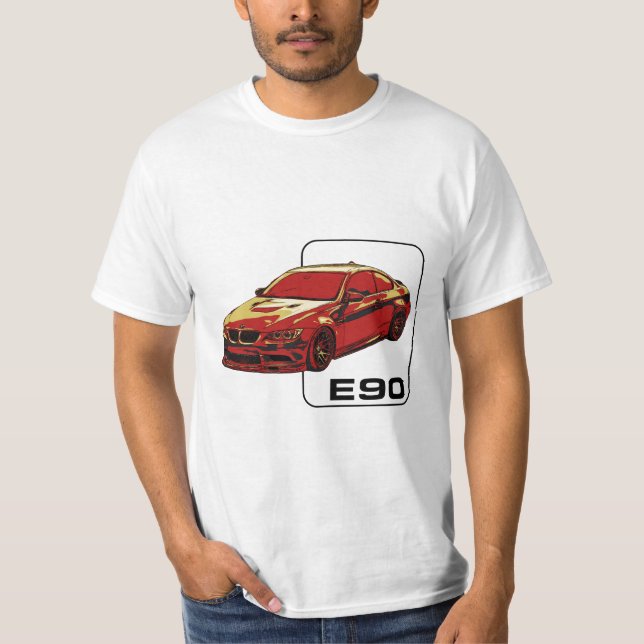 Camiseta Diseño E90 M3 BMW - Rojo (Anverso)