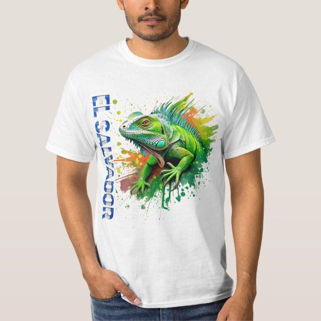 CAMISETA DISEÑO EL SALVADOR IGUANA  (Anverso)