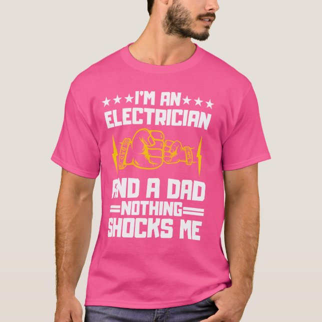 Camiseta Diseño Electricista Gracioso Para Hombres Papi Ele (Anverso)