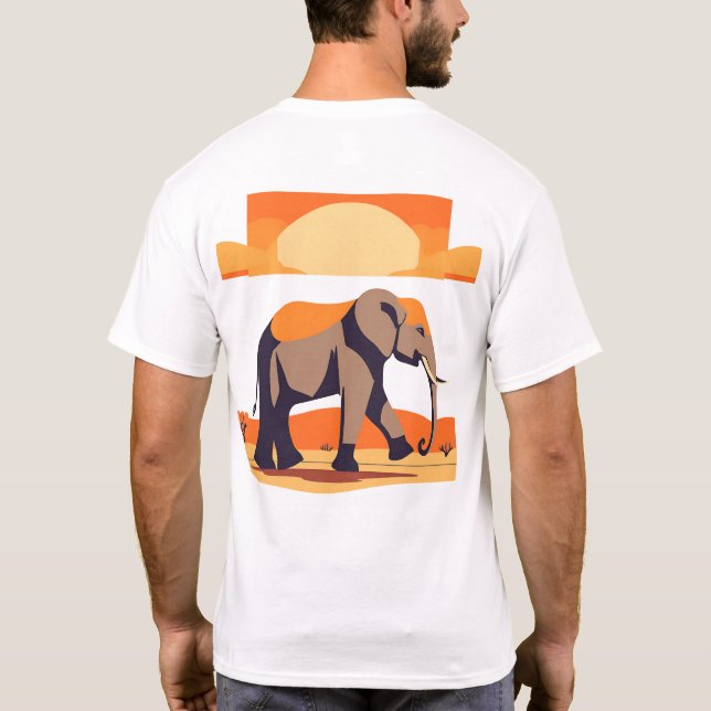Camiseta Diseño elefante 3 (Reverso)