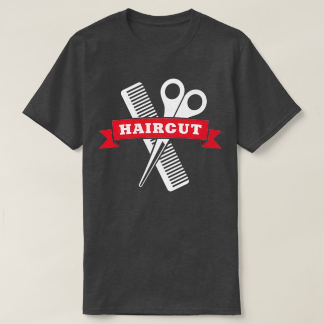 Camiseta Diseño elegante de corte de pelo (Diseño del anverso)