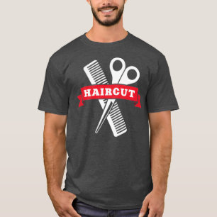 Camiseta Diseño elegante de corte de pelo