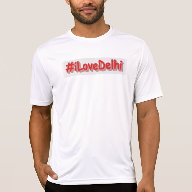 Camiseta Diseño elegante de "iLoveDelhi". ¡Hazte con una en (Anverso)