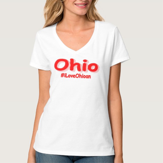 Camiseta Diseño elegante de "iLoveOhioan". Comprar ahora (Anverso)