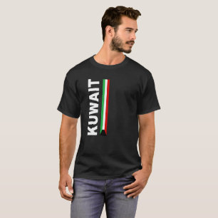Camiseta diseño elegante de la bandera kuwait
