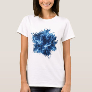 Camiseta Diseño elegante de LLAMA AZUL plateada