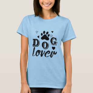 Camiseta Diseño elegante de los amantes del perro con papel