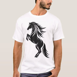 Camiseta Diseño elegante de silueta de caballos de cría
