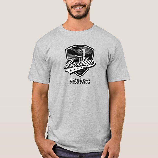 Camiseta Diseño elegante del logotipo de Brooklyn Swoosh (Anverso)