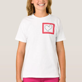 Camiseta Diseño elegante en forma de corazón