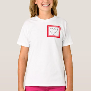 Camiseta Diseño elegante en forma de corazón
