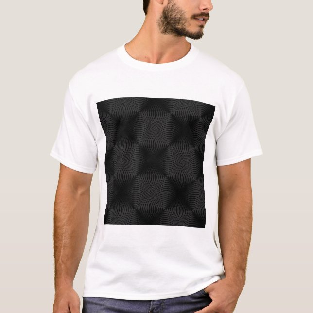 Camiseta Diseño elegante, negro de los círculos (Anverso)