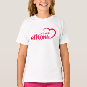 Camiseta Diseño elegante que amo a mamá Texto para Día de l