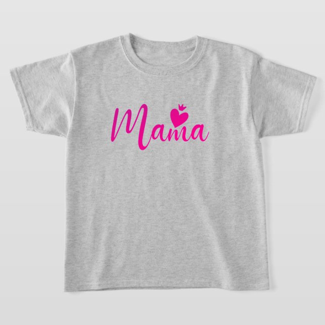 Camiseta Diseño elegante Texto Mamá tipografía (Distribución)
