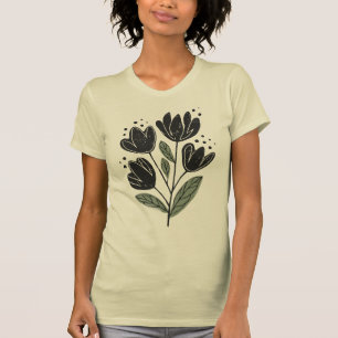 Camiseta Diseño elegante y bonito de la flor