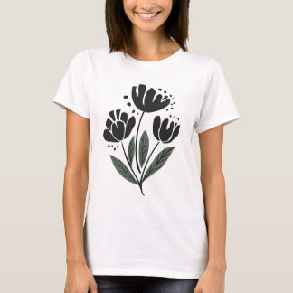 Camiseta Diseño elegante y bonito de la flor