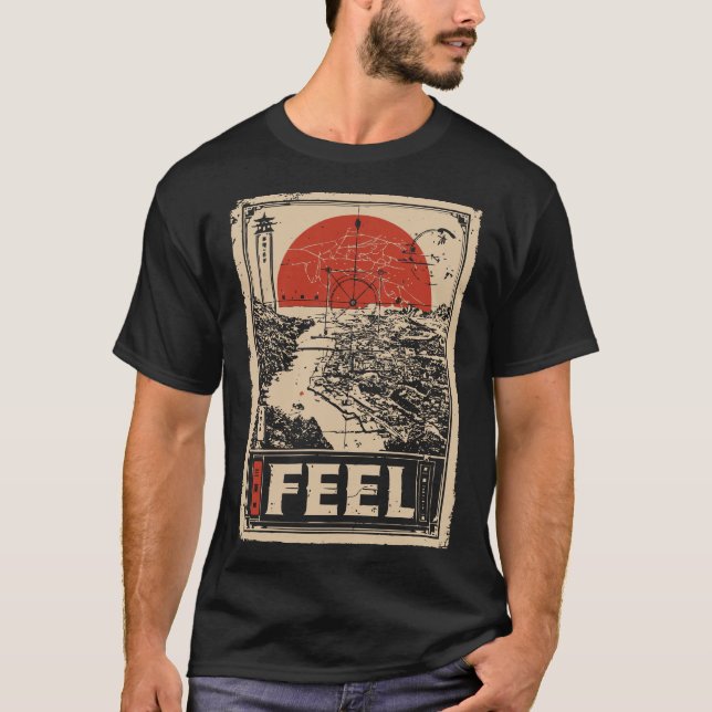 Camiseta Diseño emocional del paisaje de la naturaleza (Anverso)