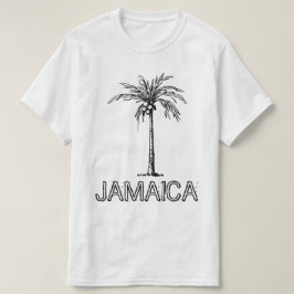 Camiseta Diseño en blanco y negro de los cocoteros de Jamai